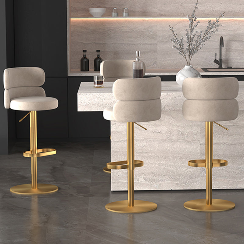 Sgabello da bar ad altezza regolabile in pelle glam in pelle con girevole