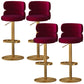 Sgabello da bar ad altezza regolabile in pelle glam in pelle con girevole