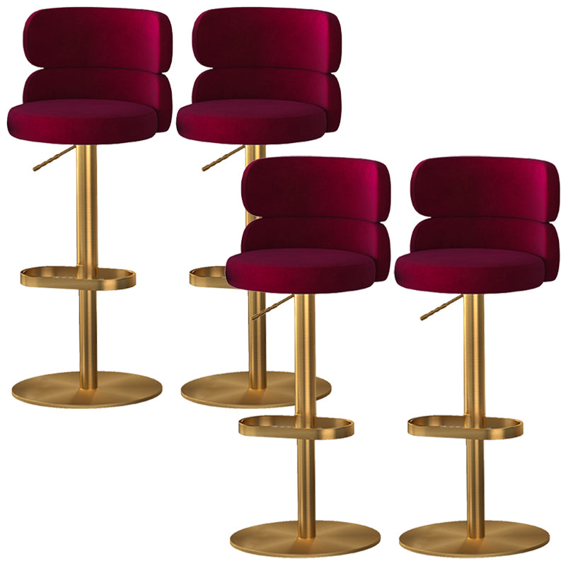 Sgabello da bar ad altezza regolabile in pelle glam in pelle con girevole