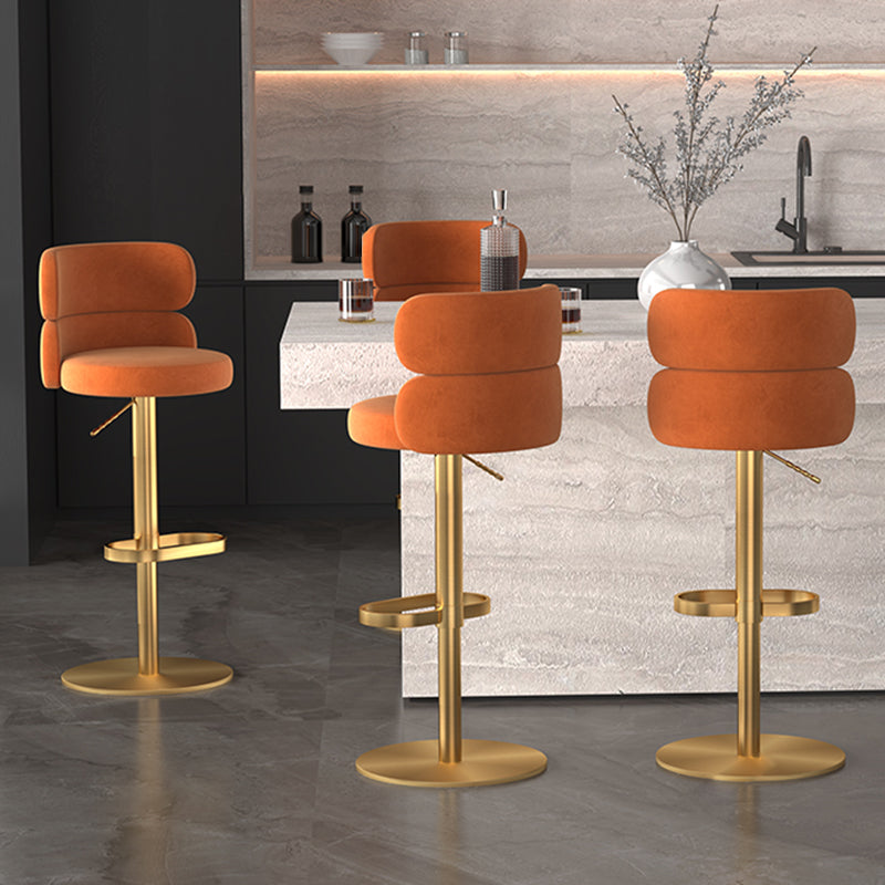 Sgabello da bar ad altezza regolabile in pelle glam in pelle con girevole