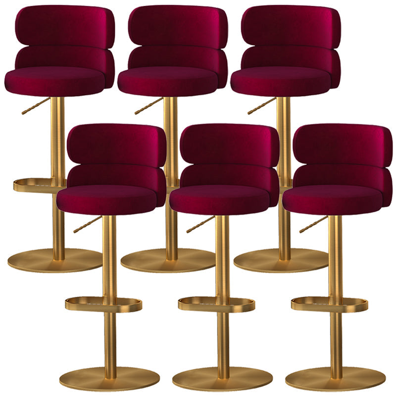 Sgabello da bar ad altezza regolabile in pelle glam in pelle con girevole