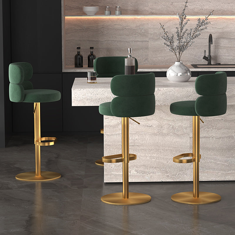 Sgabello da bar ad altezza regolabile in pelle glam in pelle con girevole