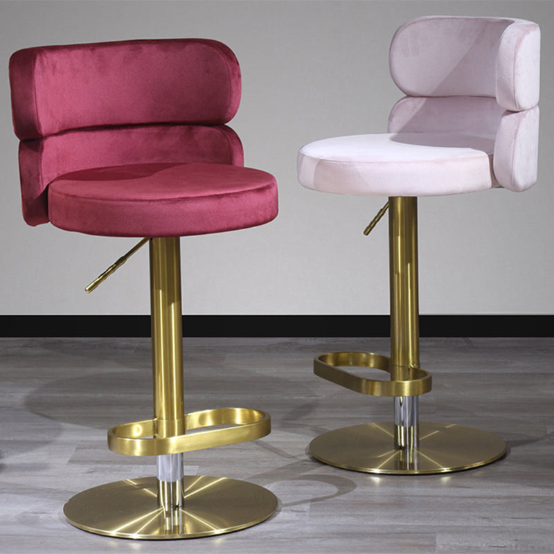 Sgabello da bar ad altezza regolabile in pelle glam in pelle con girevole