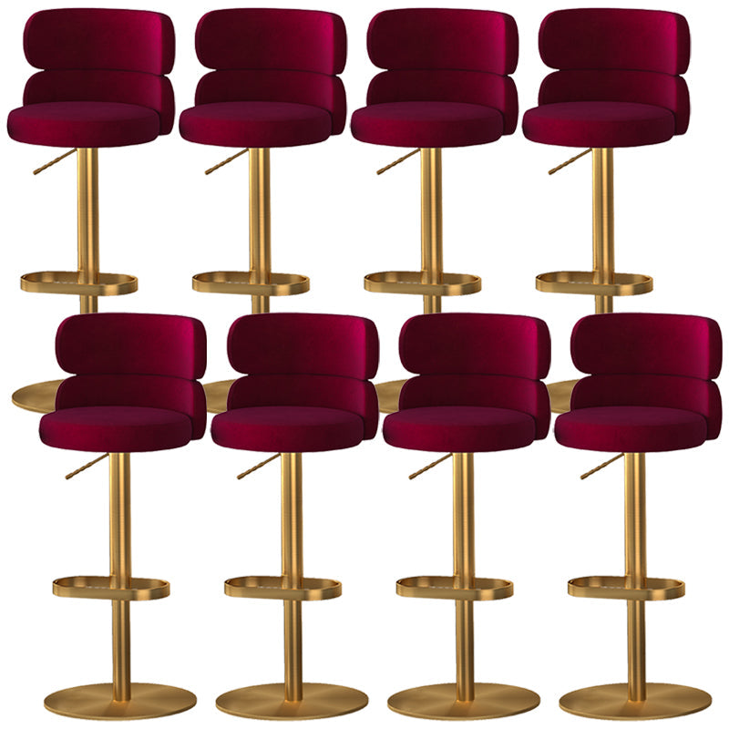 Sgabello da bar ad altezza regolabile in pelle glam in pelle con girevole