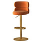 Sgabello da bar ad altezza regolabile in pelle glam in pelle con girevole