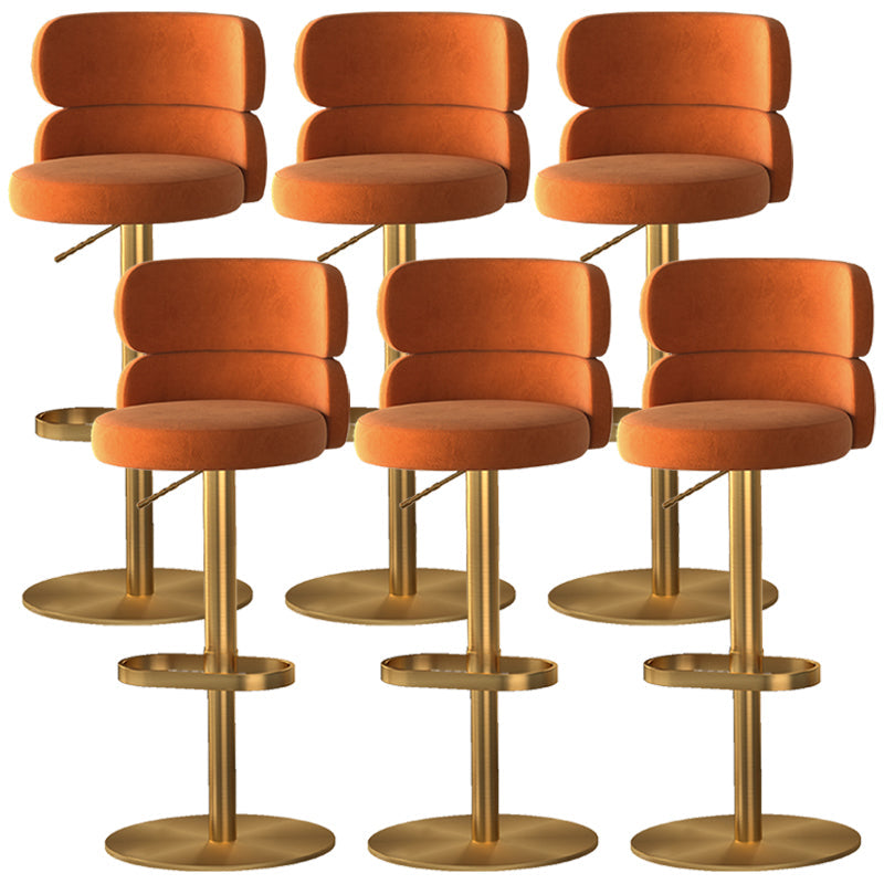 Sgabello da bar ad altezza regolabile in pelle glam in pelle con girevole