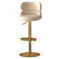Sgabello da bar ad altezza regolabile in pelle glam in pelle con girevole