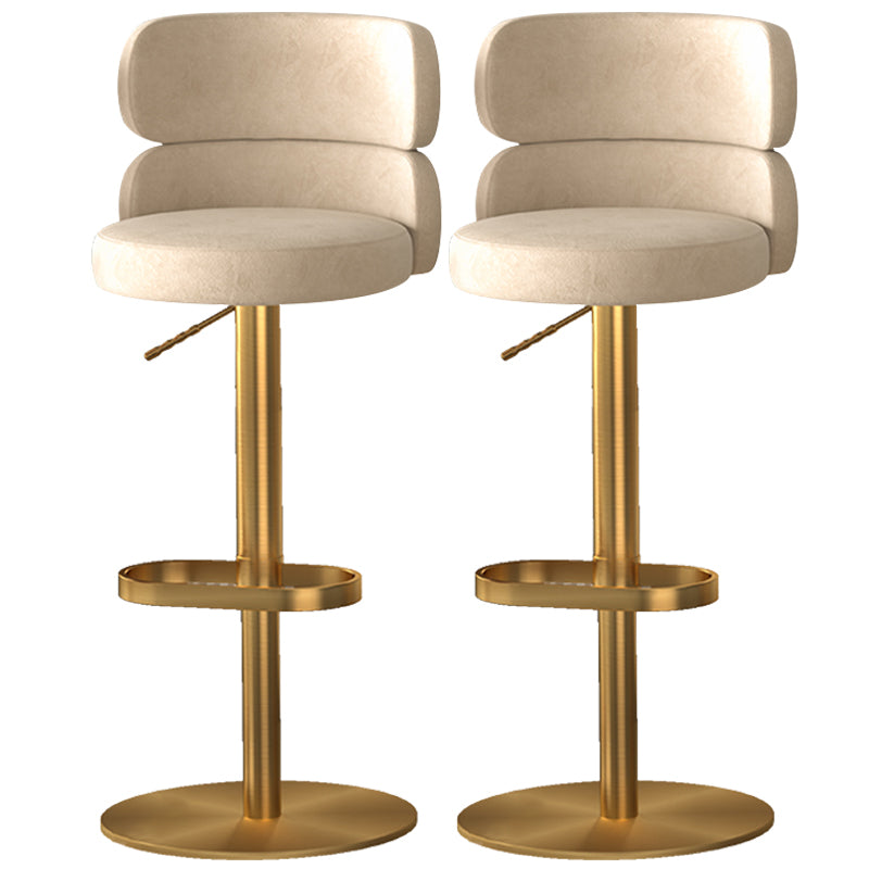 Sgabello da bar ad altezza regolabile in pelle glam in pelle con girevole