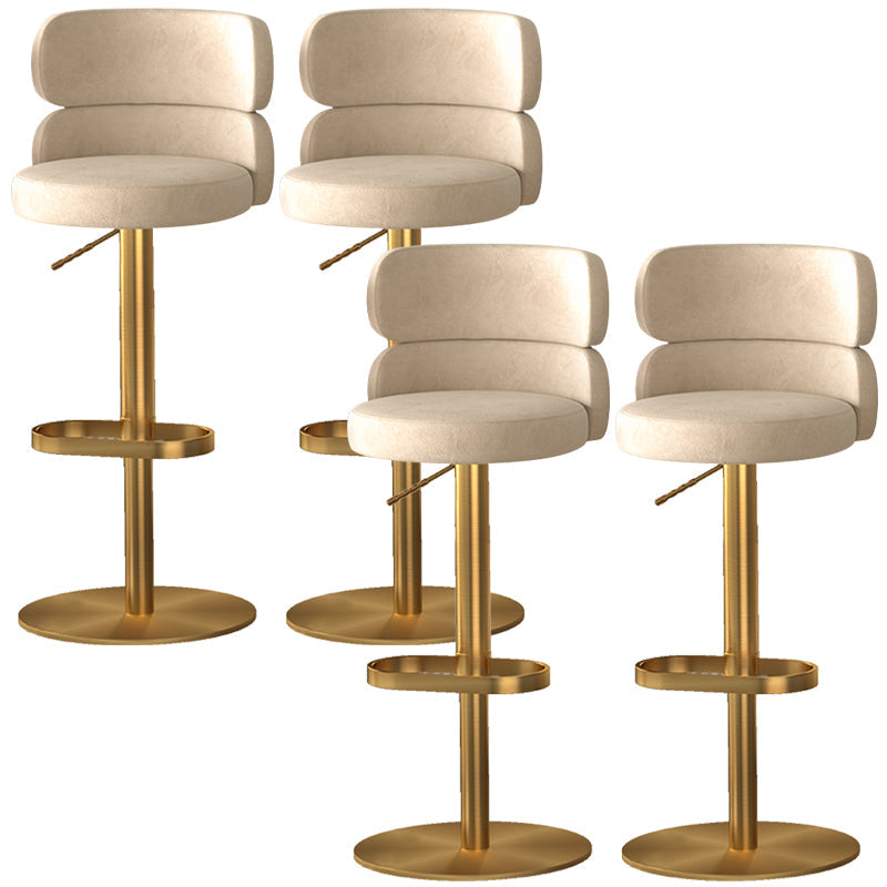 Sgabello da bar ad altezza regolabile in pelle glam in pelle con girevole