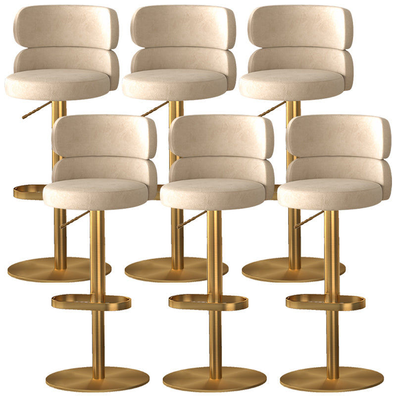 Sgabello da bar ad altezza regolabile in pelle glam in pelle con girevole