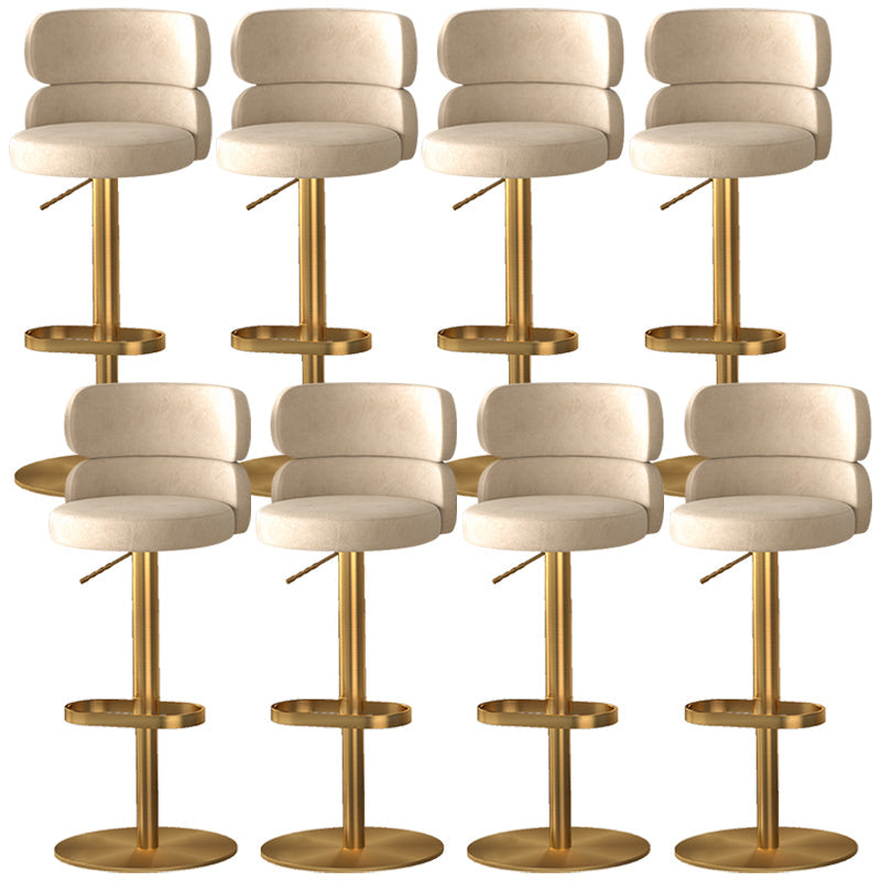 Sgabello da bar ad altezza regolabile in pelle glam in pelle con girevole