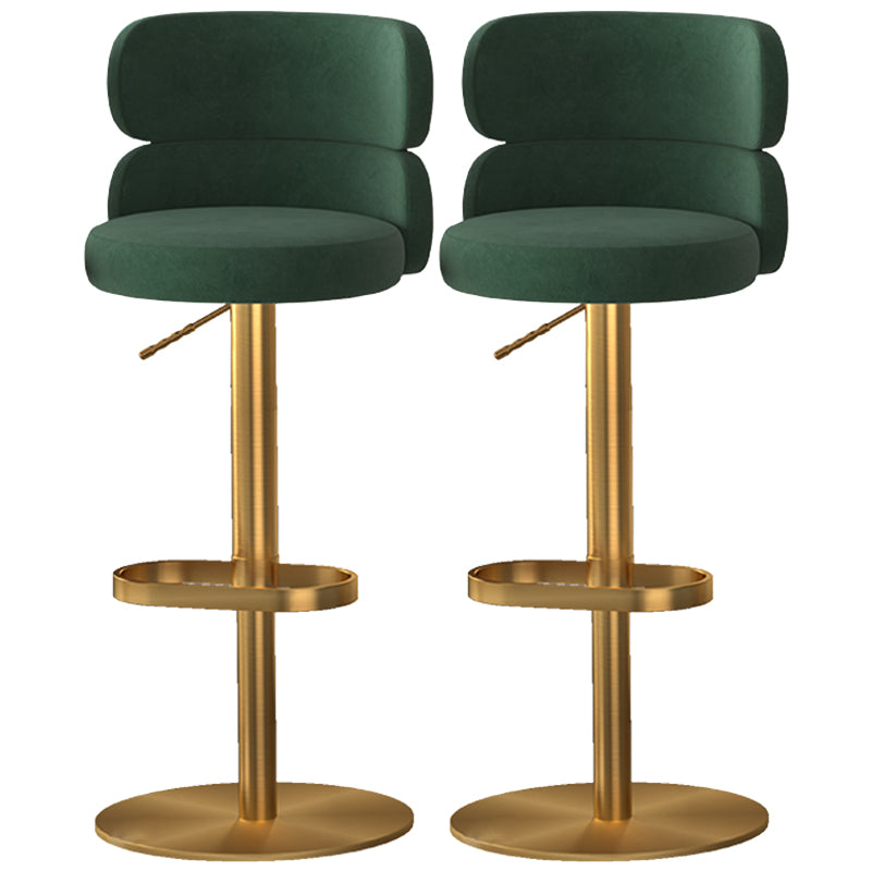 Sgabello da bar ad altezza regolabile in pelle glam in pelle con girevole