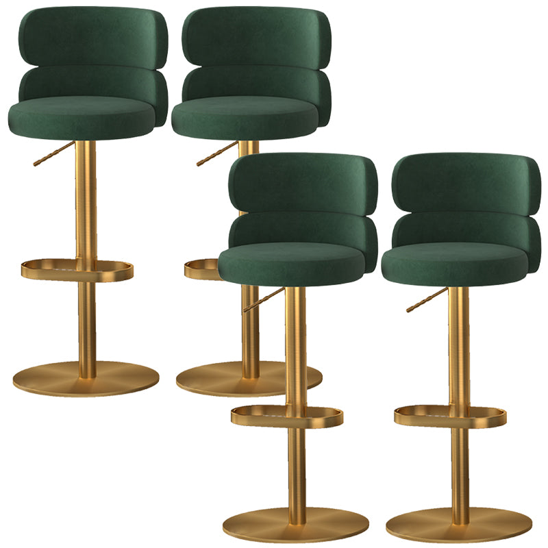 Sgabello da bar ad altezza regolabile in pelle glam in pelle con girevole