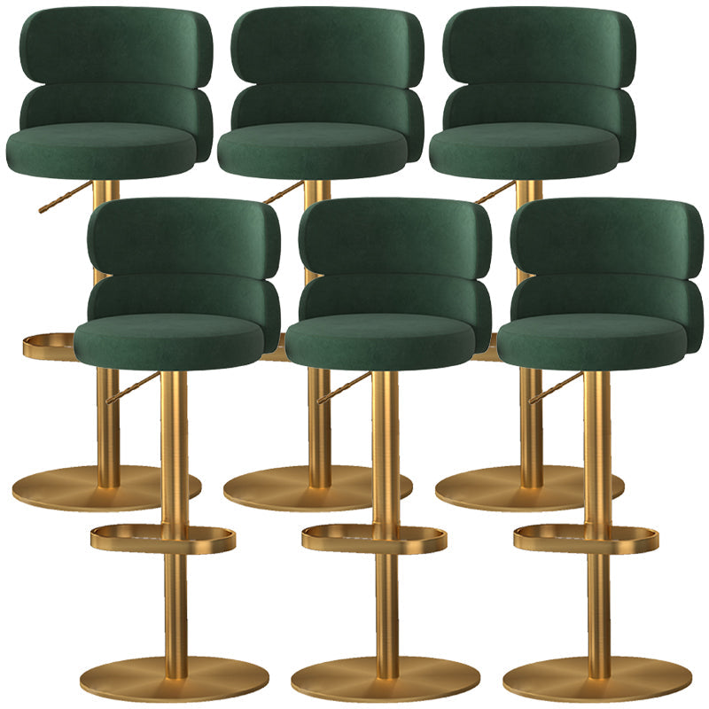 Sgabello da bar ad altezza regolabile in pelle glam in pelle con girevole