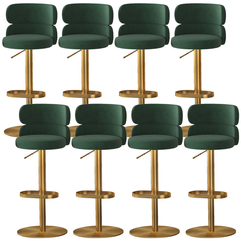 Sgabello da bar ad altezza regolabile in pelle glam in pelle con girevole