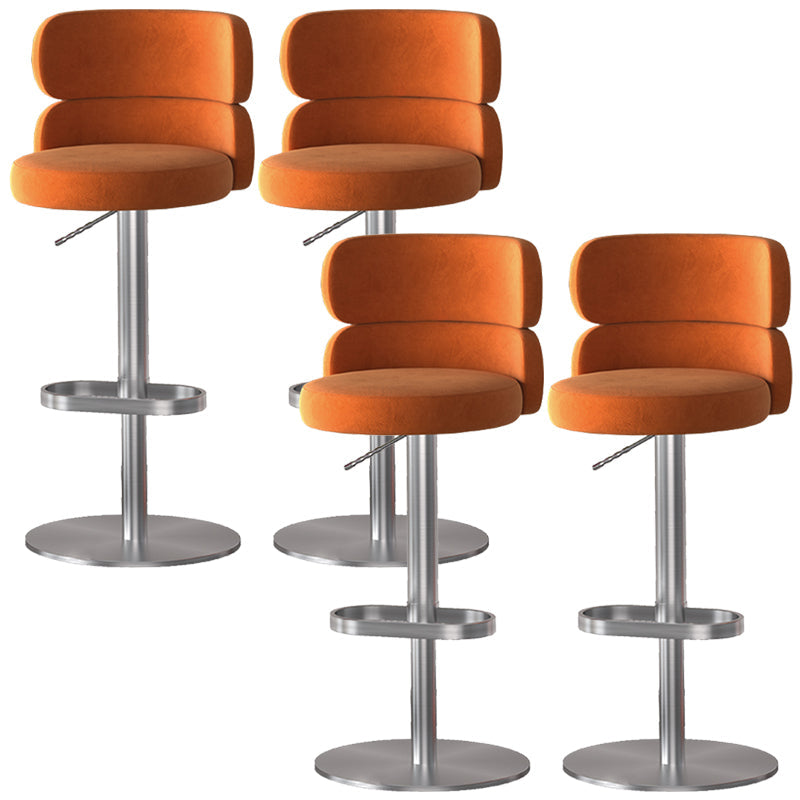 Sgabello da bar ad altezza regolabile in pelle glam in pelle con girevole