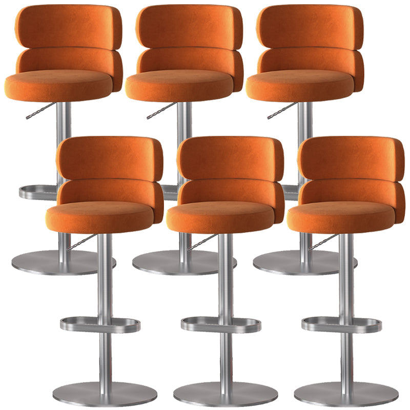 Sgabello da bar ad altezza regolabile in pelle glam in pelle con girevole