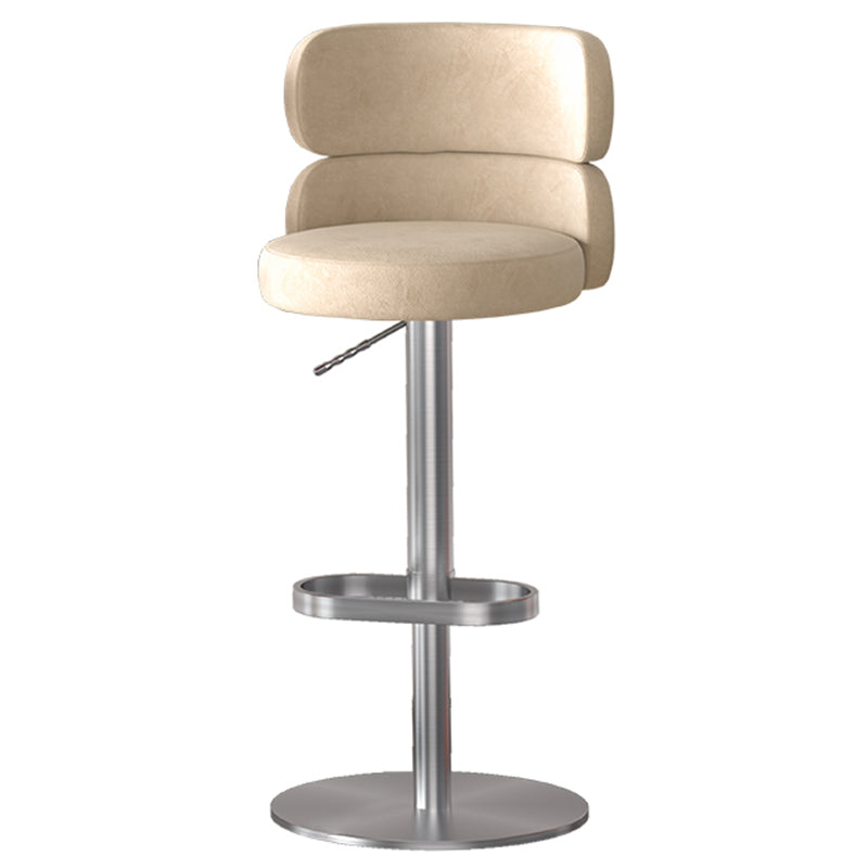 Sgabello da bar ad altezza regolabile in pelle glam in pelle con girevole