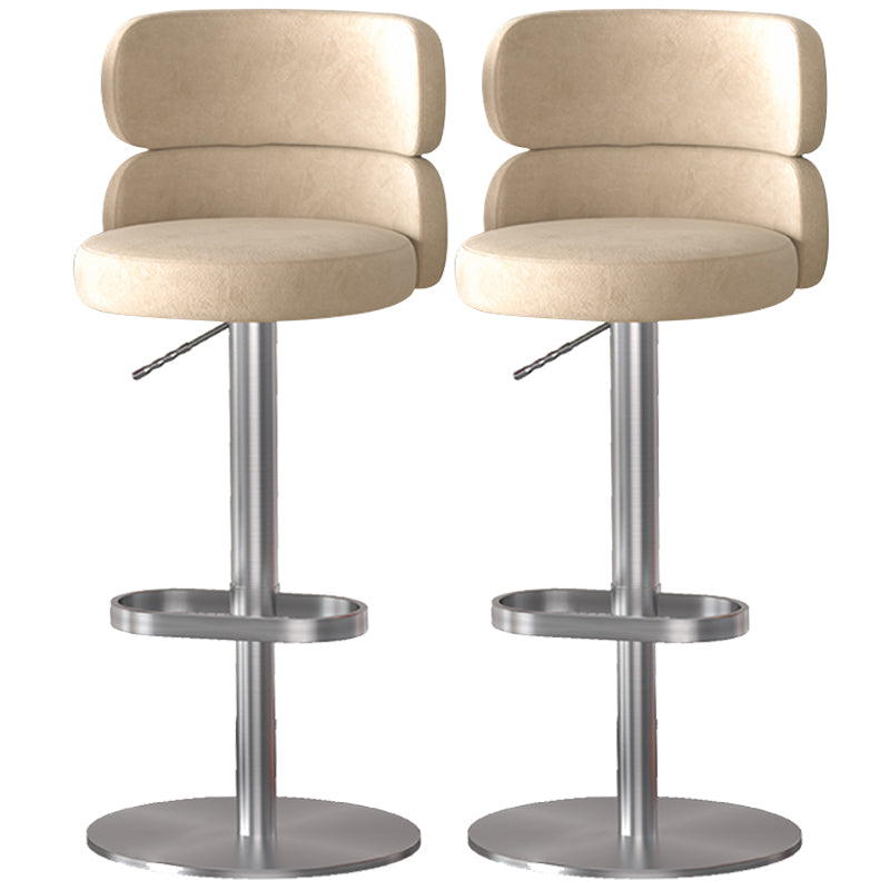 Sgabello da bar ad altezza regolabile in pelle glam in pelle con girevole