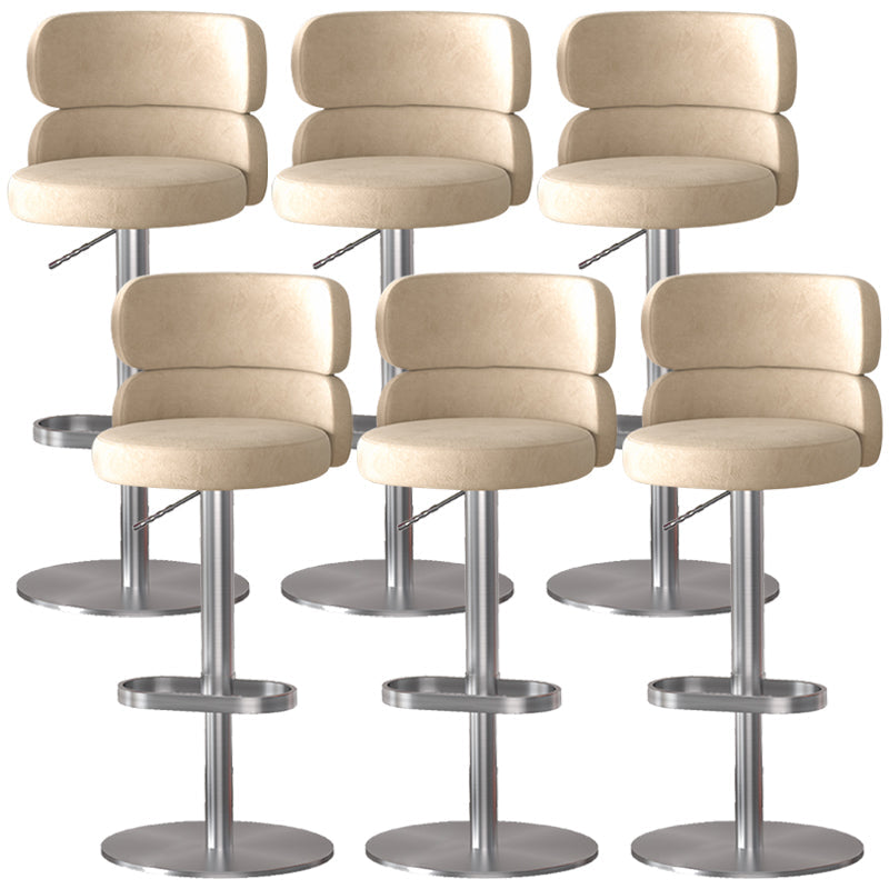 Sgabello da bar ad altezza regolabile in pelle glam in pelle con girevole