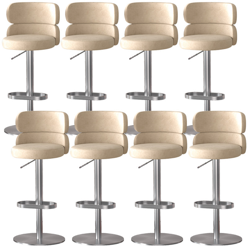 Sgabello da bar ad altezza regolabile in pelle glam in pelle con girevole