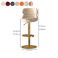 Sgabello da bar ad altezza regolabile in pelle glam in pelle con girevole