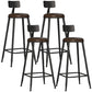 Tabouret de bar de comptoir contemporain Tabourets de hauteur de comptoir à dossier bas