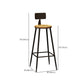 Tabouret de bar de comptoir contemporain Tabourets de hauteur de comptoir à dossier bas