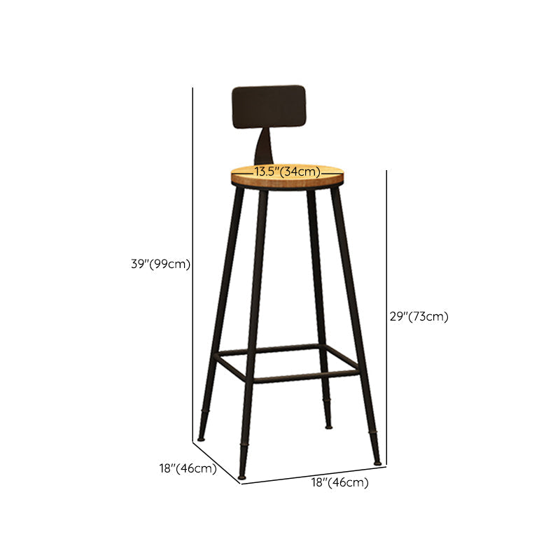 Tabouret de bar de comptoir contemporain Tabourets de hauteur de comptoir à dossier bas