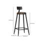 Tabouret de bar de comptoir contemporain Tabourets de hauteur de comptoir à dossier bas