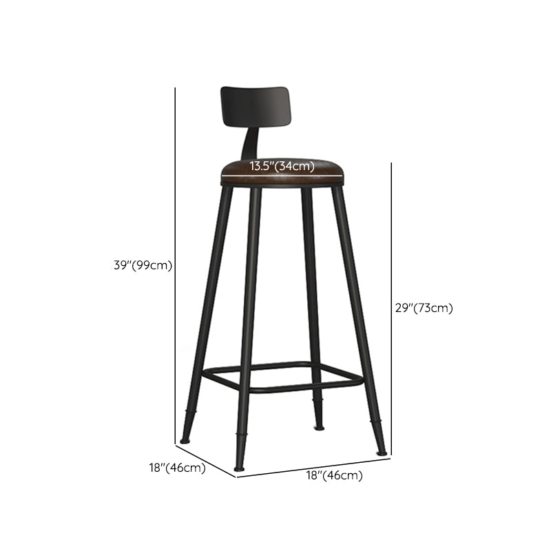 Tabouret de bar de comptoir contemporain Tabourets de hauteur de comptoir à dossier bas