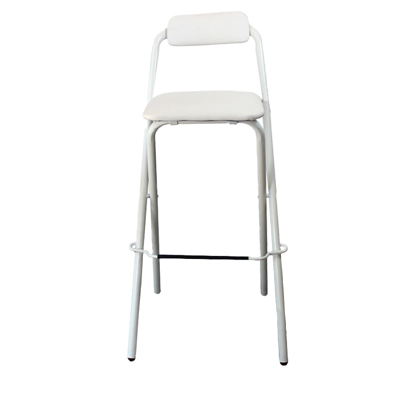 Contemporary Dining Stools Folding Bar Stools with Metal Base White 1 Piece Clearhalo 'Bar Furniture' 'Bar Stools' 'bar_stools' 'furn' 'furn_bar_stools' 'Furniture' 'Kitchen & Dining Furniture' 6954921