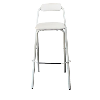 Contemporary Dining Stools Folding Bar Stools with Metal Base White 1 Piece Clearhalo 'Bar Furniture' 'Bar Stools' 'bar_stools' 'furn' 'furn_bar_stools' 'Furniture' 'Kitchen & Dining Furniture' 6954921