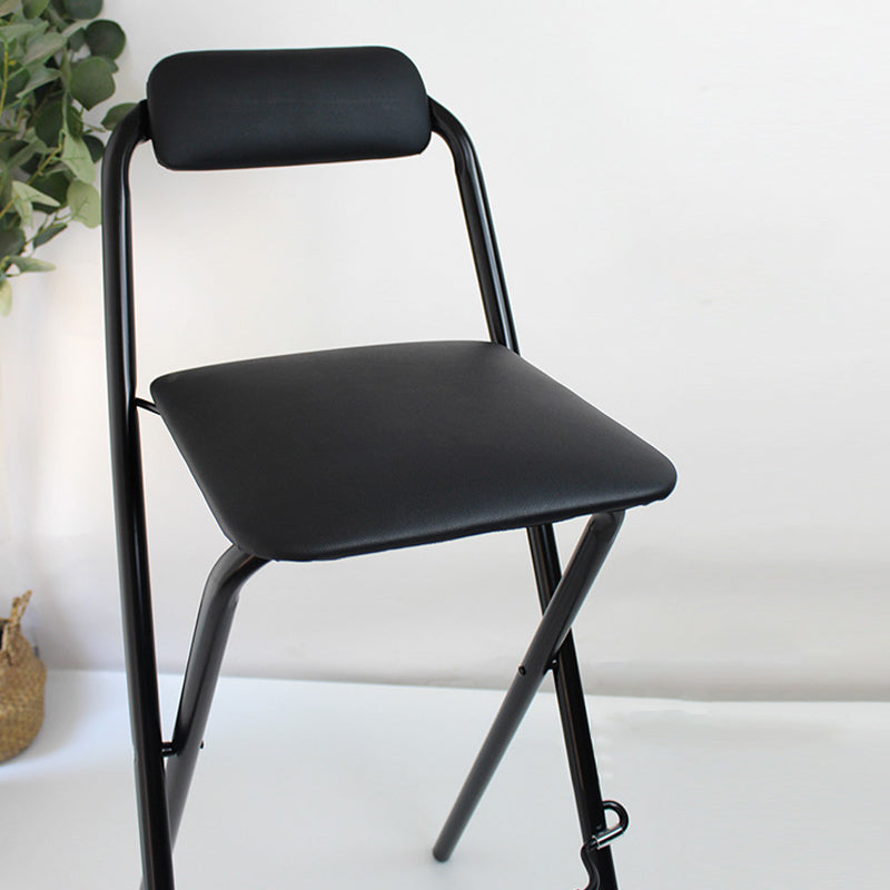 Contemporary Dining Stools Folding Bar Stools with Metal Base Clearhalo 'Bar Furniture' 'Bar Stools' 'bar_stools' 'furn' 'furn_bar_stools' 'Furniture' 'Kitchen & Dining Furniture' 6954933