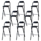 Contemporary Dining Stools Folding Bar Stools with Metal Base Black 8 Piece Set Clearhalo 'Bar Furniture' 'Bar Stools' 'bar_stools' 'furn' 'furn_bar_stools' 'Furniture' 'Kitchen & Dining Furniture' 6954936