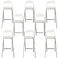 Contemporary Dining Stools Folding Bar Stools with Metal Base White 8 Piece Set Clearhalo 'Bar Furniture' 'Bar Stools' 'bar_stools' 'furn' 'furn_bar_stools' 'Furniture' 'Kitchen & Dining Furniture' 6954937