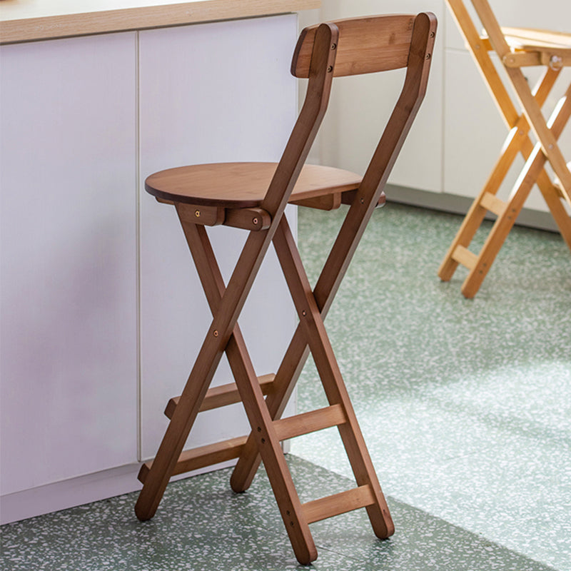 Contemporary Dining Stools Low Back Folding Bar Stools with Footrest Clearhalo 'Bar Furniture' 'Bar Stools' 'bar_stools' 'furn' 'furn_bar_stools' 'Furniture' 'Kitchen & Dining Furniture' 6954947