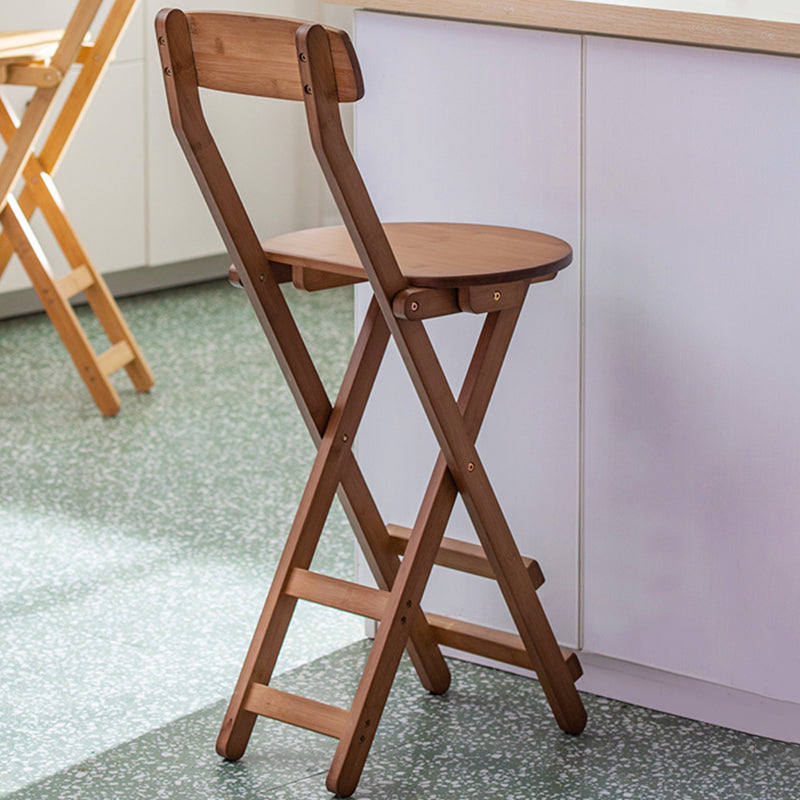 Contemporary Dining Stools Low Back Folding Bar Stools with Footrest Clearhalo 'Bar Furniture' 'Bar Stools' 'bar_stools' 'furn' 'furn_bar_stools' 'Furniture' 'Kitchen & Dining Furniture' 6954949
