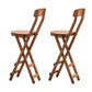 Contemporary Dining Stools Low Back Folding Bar Stools with Footrest Brown 2 Piece Set Bar Stool(28"H) Clearhalo 'Bar Furniture' 'Bar Stools' 'bar_stools' 'furn' 'furn_bar_stools' 'Furniture' 'Kitchen & Dining Furniture' 6954960