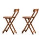 Contemporary Dining Stools Low Back Folding Bar Stools with Footrest Brown 2 Piece Set Short Stool(18"H) Clearhalo 'Bar Furniture' 'Bar Stools' 'bar_stools' 'furn' 'furn_bar_stools' 'Furniture' 'Kitchen & Dining Furniture' 6954962