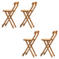 Contemporary Dining Stools Low Back Folding Bar Stools with Footrest Natural 4 Piece Set Short Stool(18"H) Clearhalo 'Bar Furniture' 'Bar Stools' 'bar_stools' 'furn' 'furn_bar_stools' 'Furniture' 'Kitchen & Dining Furniture' 6954965
