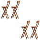 Contemporary Dining Stools Low Back Folding Bar Stools with Footrest Brown 4 Piece Set Bar Stool(28"H) Clearhalo 'Bar Furniture' 'Bar Stools' 'bar_stools' 'furn' 'furn_bar_stools' 'Furniture' 'Kitchen & Dining Furniture' 6954966