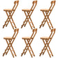 Contemporary Dining Stools Low Back Folding Bar Stools with Footrest Natural 6 Piece Set Bar Stool(28"H) Clearhalo 'Bar Furniture' 'Bar Stools' 'bar_stools' 'furn' 'furn_bar_stools' 'Furniture' 'Kitchen & Dining Furniture' 6954969