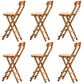 Contemporary Dining Stools Low Back Folding Bar Stools with Footrest Natural 6 Piece Set Counter Stool(24"H) Clearhalo 'Bar Furniture' 'Bar Stools' 'bar_stools' 'furn' 'furn_bar_stools' 'Furniture' 'Kitchen & Dining Furniture' 6954970