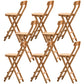Contemporary Dining Stools Low Back Folding Bar Stools with Footrest Natural 8 Piece Set Bar Stool(28"H) Clearhalo 'Bar Furniture' 'Bar Stools' 'bar_stools' 'furn' 'furn_bar_stools' 'Furniture' 'Kitchen & Dining Furniture' 6954975