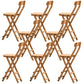 Contemporary Dining Stools Low Back Folding Bar Stools with Footrest Natural 8 Piece Set Counter Stool(24"H) Clearhalo 'Bar Furniture' 'Bar Stools' 'bar_stools' 'furn' 'furn_bar_stools' 'Furniture' 'Kitchen & Dining Furniture' 6954976
