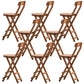 Contemporary Dining Stools Low Back Folding Bar Stools with Footrest Brown 8 Piece Set Counter Stool(24"H) Clearhalo 'Bar Furniture' 'Bar Stools' 'bar_stools' 'furn' 'furn_bar_stools' 'Furniture' 'Kitchen & Dining Furniture' 6954979