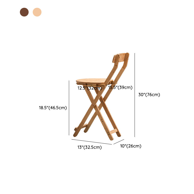 Contemporary Dining Stools Low Back Folding Bar Stools with Footrest Clearhalo 'Bar Furniture' 'Bar Stools' 'bar_stools' 'furn' 'furn_bar_stools' 'Furniture' 'Kitchen & Dining Furniture' 6954981