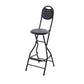 Contemporary Dining Stools Low Back Folding Bar Stools with Metal Base Clearhalo 'Bar Furniture' 'Bar Stools' 'bar_stools' 'furn' 'furn_bar_stools' 'Furniture' 'Kitchen & Dining Furniture' 6954993