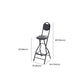 Contemporary Dining Stools Low Back Folding Bar Stools with Metal Base Clearhalo 'Bar Furniture' 'Bar Stools' 'bar_stools' 'furn' 'furn_bar_stools' 'Furniture' 'Kitchen & Dining Furniture' 6955009
